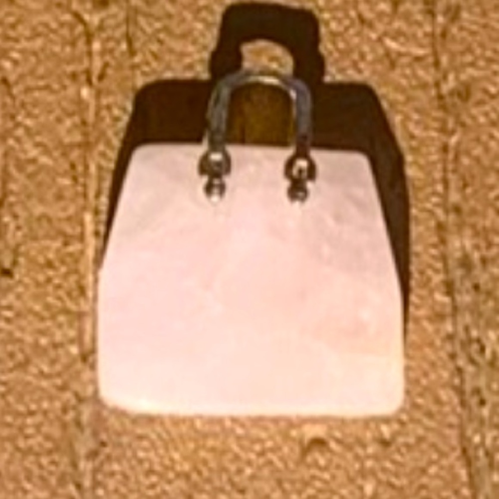 🆕ROSE QUARTZ GENUINE NATURAL STONE QUARTZ CARVED PURSE BAG TOTE CHARM #3